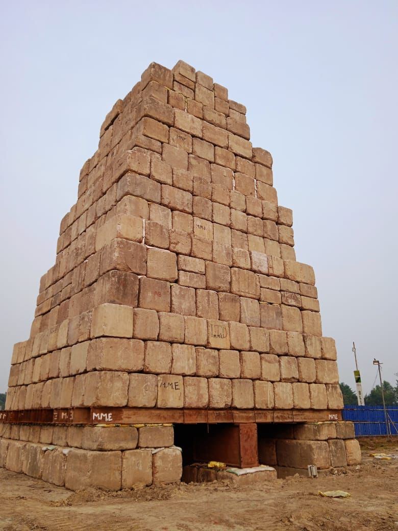 Block (static) load test in progress